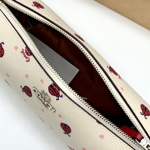 Coach Makeup Brush Holder Cosmetic Case With Ladybug Print - Picture 5 of 9